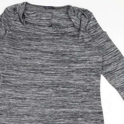 Marks and Spencer Womens Grey  Polyester A-Line  Size 16  Scoop Neck Pullover
