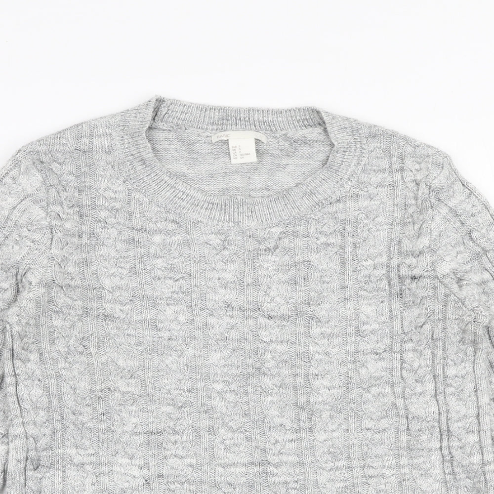 Womens UK Size S H&M Grey Pullover Jumper