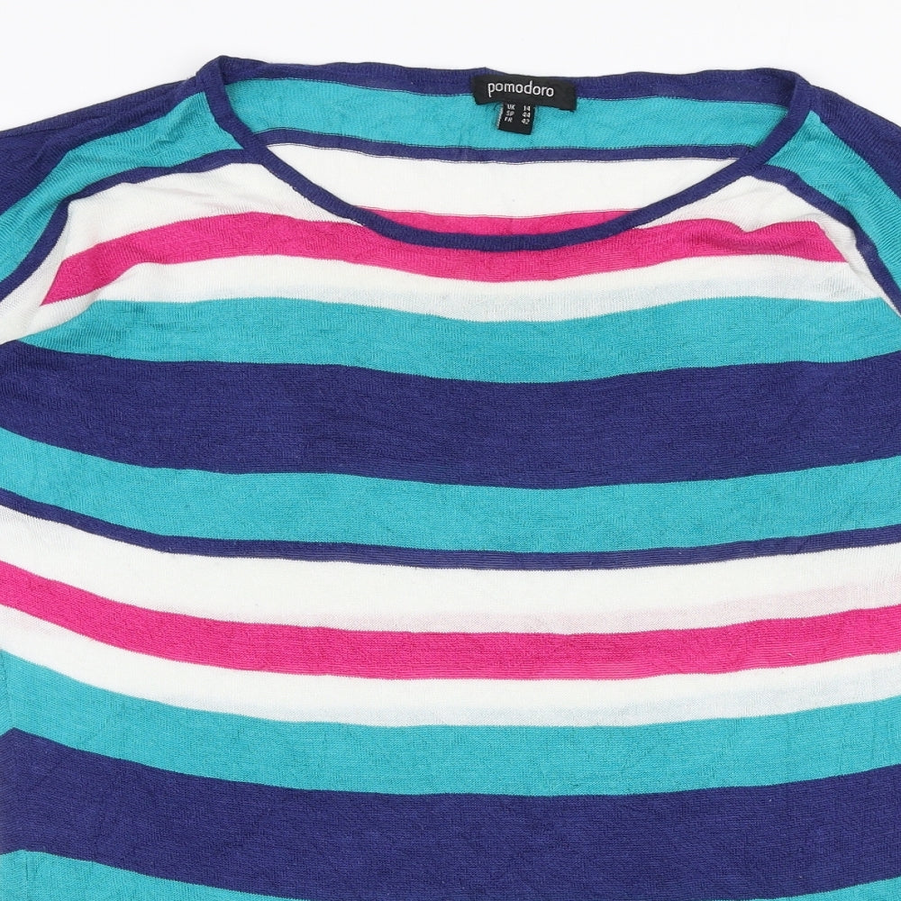 Womens UK Size 14 Pomodoro Multicoloured Pullover Jumper