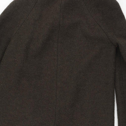 Zara Womens Green   Military Jacket Coat Size M  Button