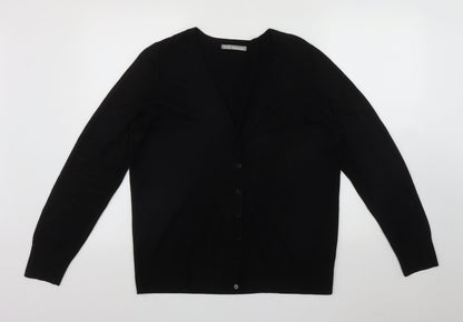 Womens UK Size One Size Marks and Spencer Black Cardigan Jumper