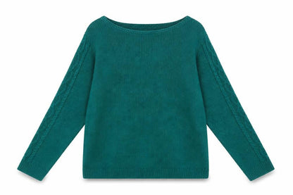 Womens UK Size M ISLE Green Pullover Jumper