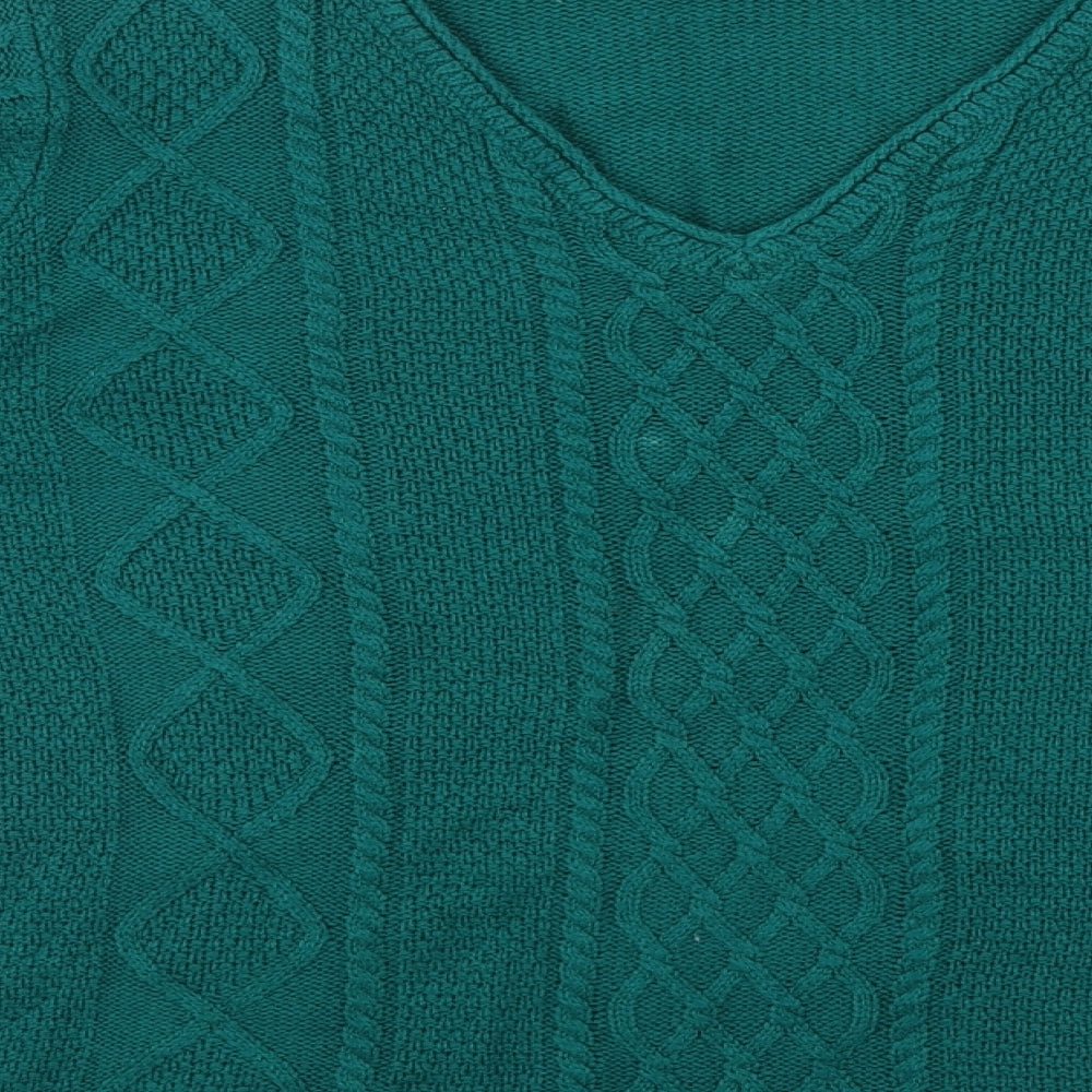 Womens UK Size M ISLE Green Pullover Jumper