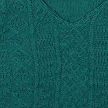 Womens UK Size M ISLE Green Pullover Jumper
