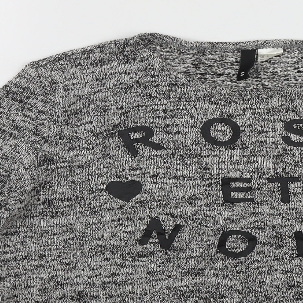 Womens UK Size S Divided by H&M Grey Pullover Jumper