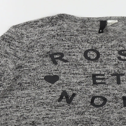 Womens UK Size S Divided by H&M Grey Pullover Jumper