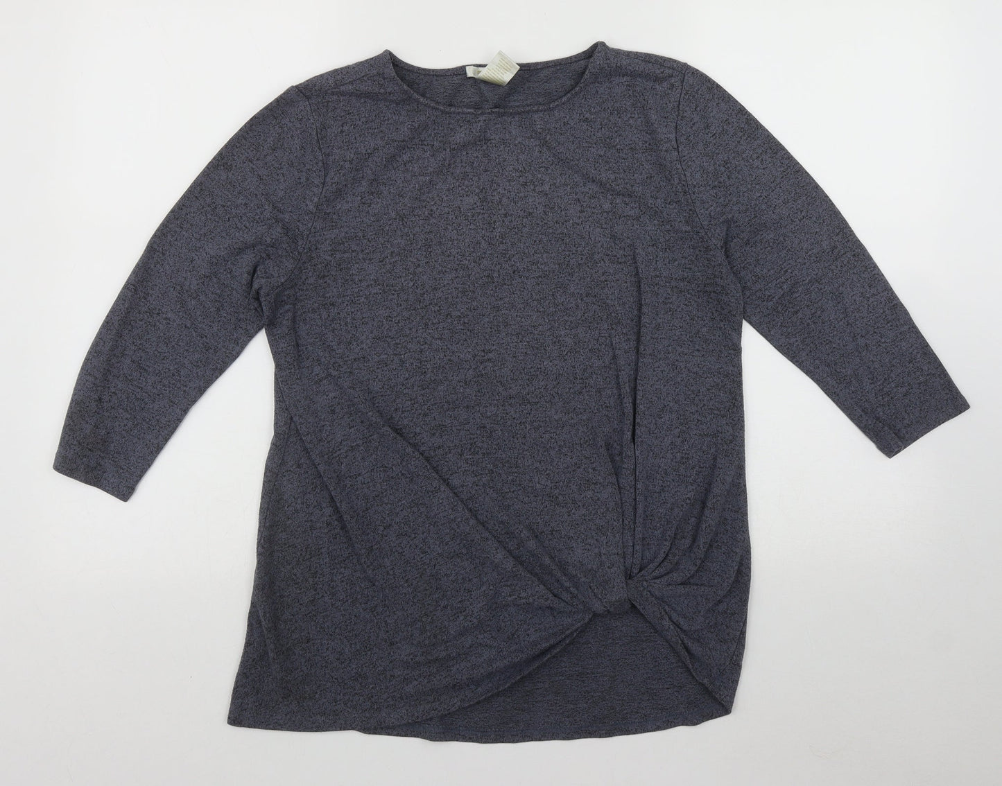 Matty M Womens Blue Round Neck  Rayon Pullover Jumper Size S   - Tie Detail