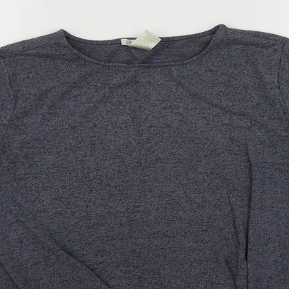 Matty M Womens Blue Round Neck  Rayon Pullover Jumper Size S   - Tie Detail