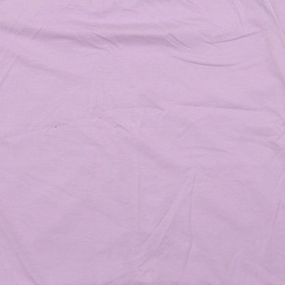 Primark Girls Purple Geometric Cotton Basic Casual Size 12-13 Years Round Neck  - Space and Rockets