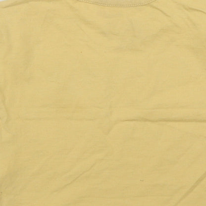 George Girls Yellow Floral Cotton Basic Dress Shirt Size 2 Years Round Neck  - Disney