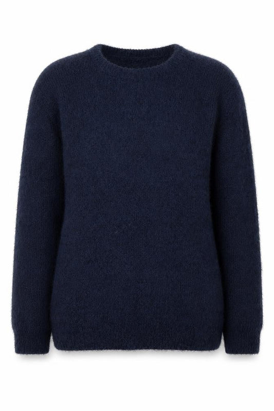 Studio Womens Blue Round Neck  Polyester Pullover Jumper Size 8