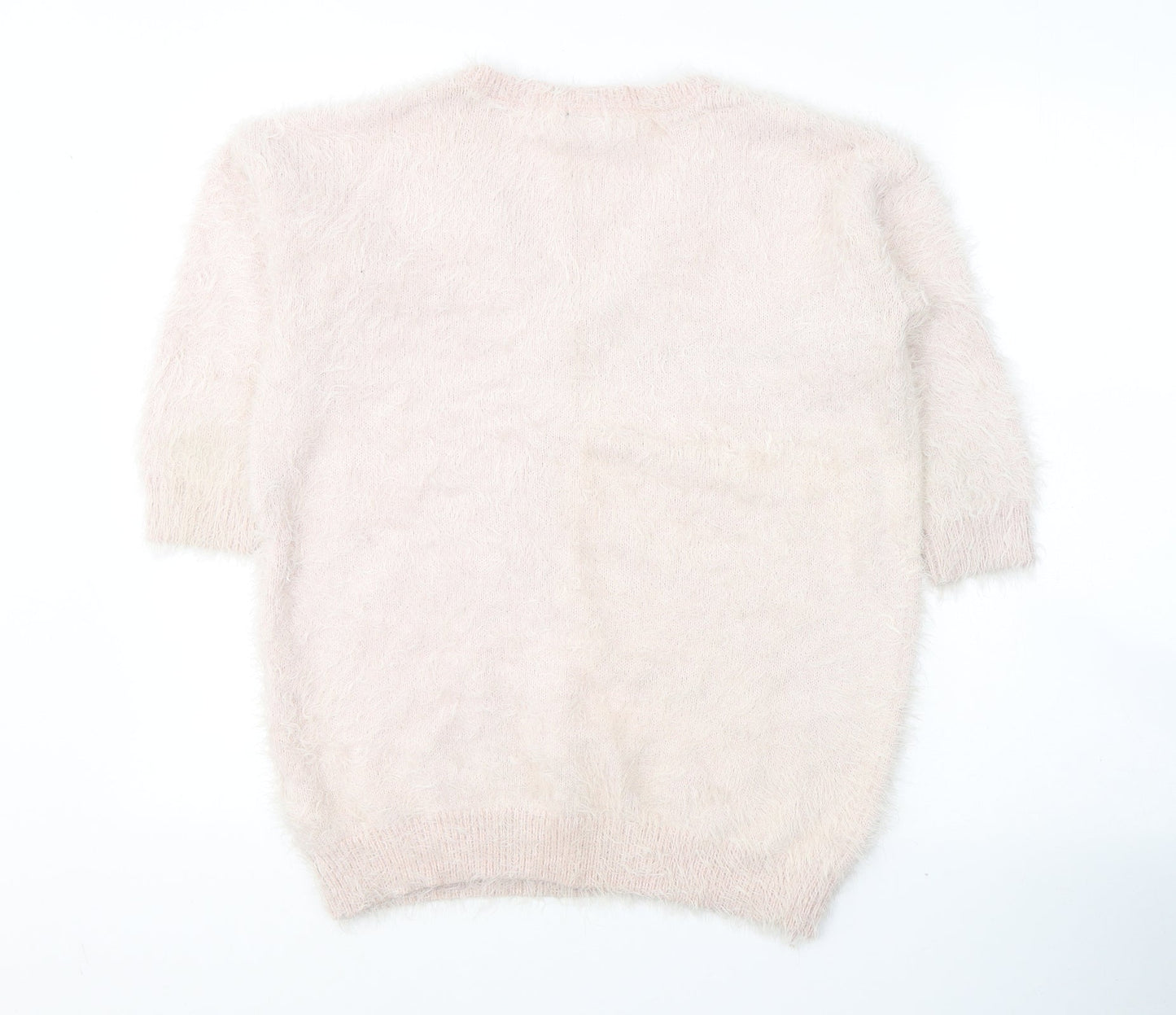 Womens UK Size S Preworn Pink Pullover Jumper