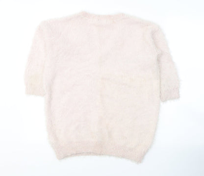 Womens UK Size S Preworn Pink Pullover Jumper