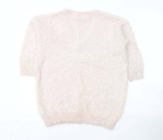 Womens UK Size S Preworn Pink Pullover Jumper