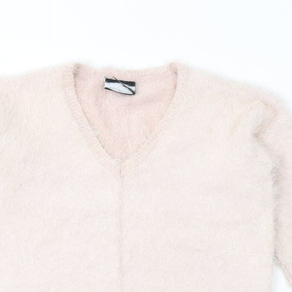 Womens UK Size S Preworn Pink Pullover Jumper