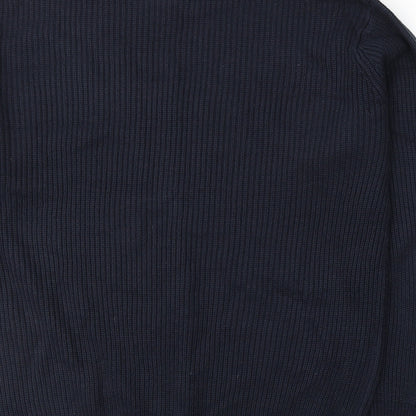 Authentic Mens Blue Round Neck  Acrylic Pullover Jumper Size M