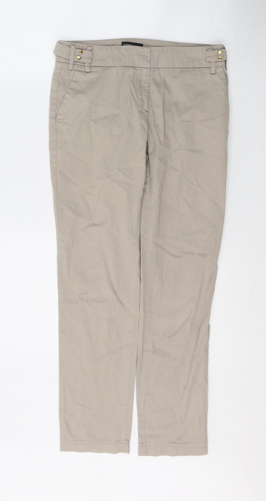 Womens UK Size 8 Warehouse Regular Fit Skinny Beige Jeans