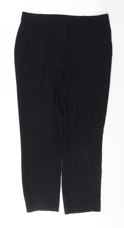Marks and Spencer Womens Black  Polyester Trousers  Size 10 L25 in Regular