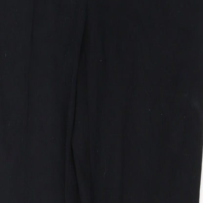 Marks and Spencer Womens Black  Polyester Trousers  Size 10 L25 in Regular