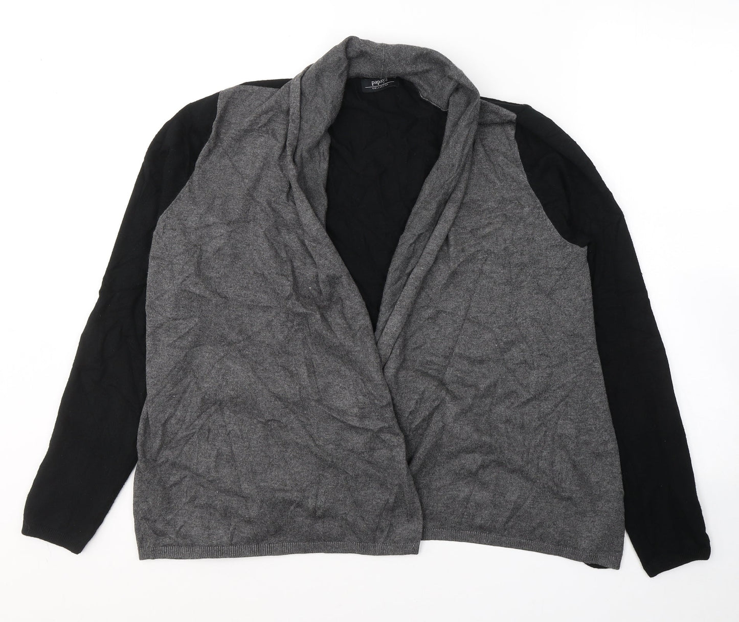 Womens UK Size 16 Papaya Grey Cardigan Jumper