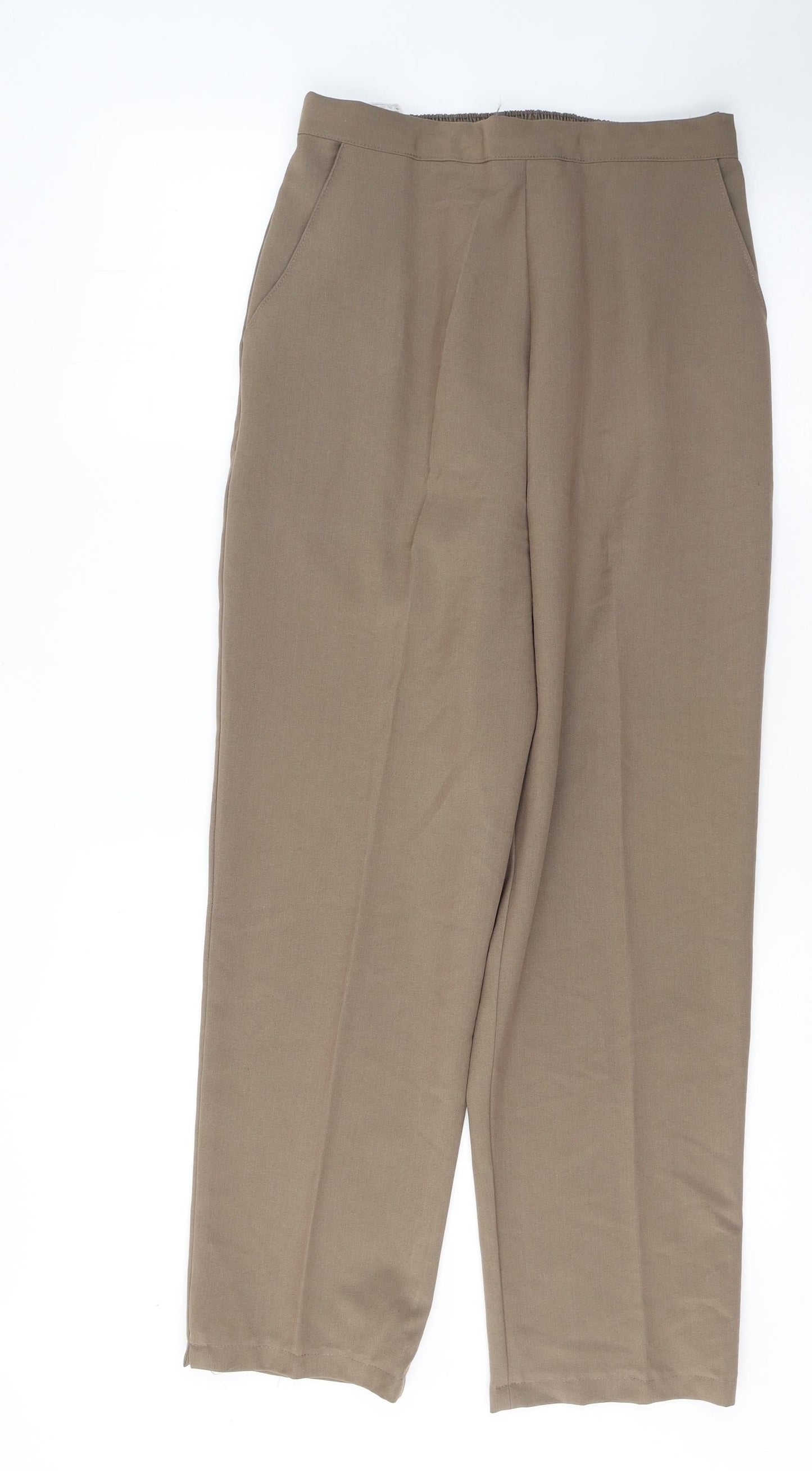 Womens UK Size 16 Preworn Regular Fit  Brown Trousers