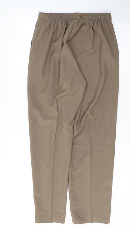 Womens UK Size 16 Preworn Regular Fit  Brown Trousers