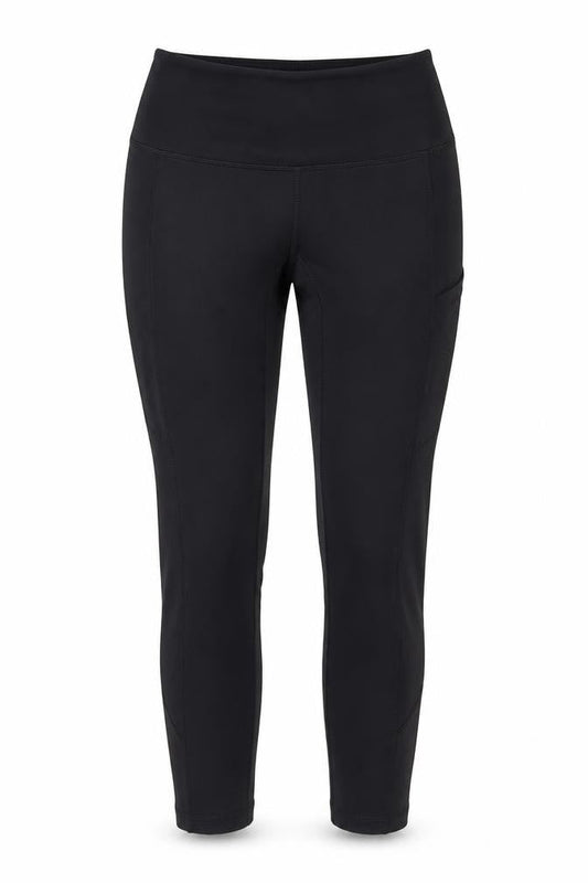 WORKOUT Womens Black  Polyester Pedal Pusher Leggings Size XS L27 in Regular Pullover