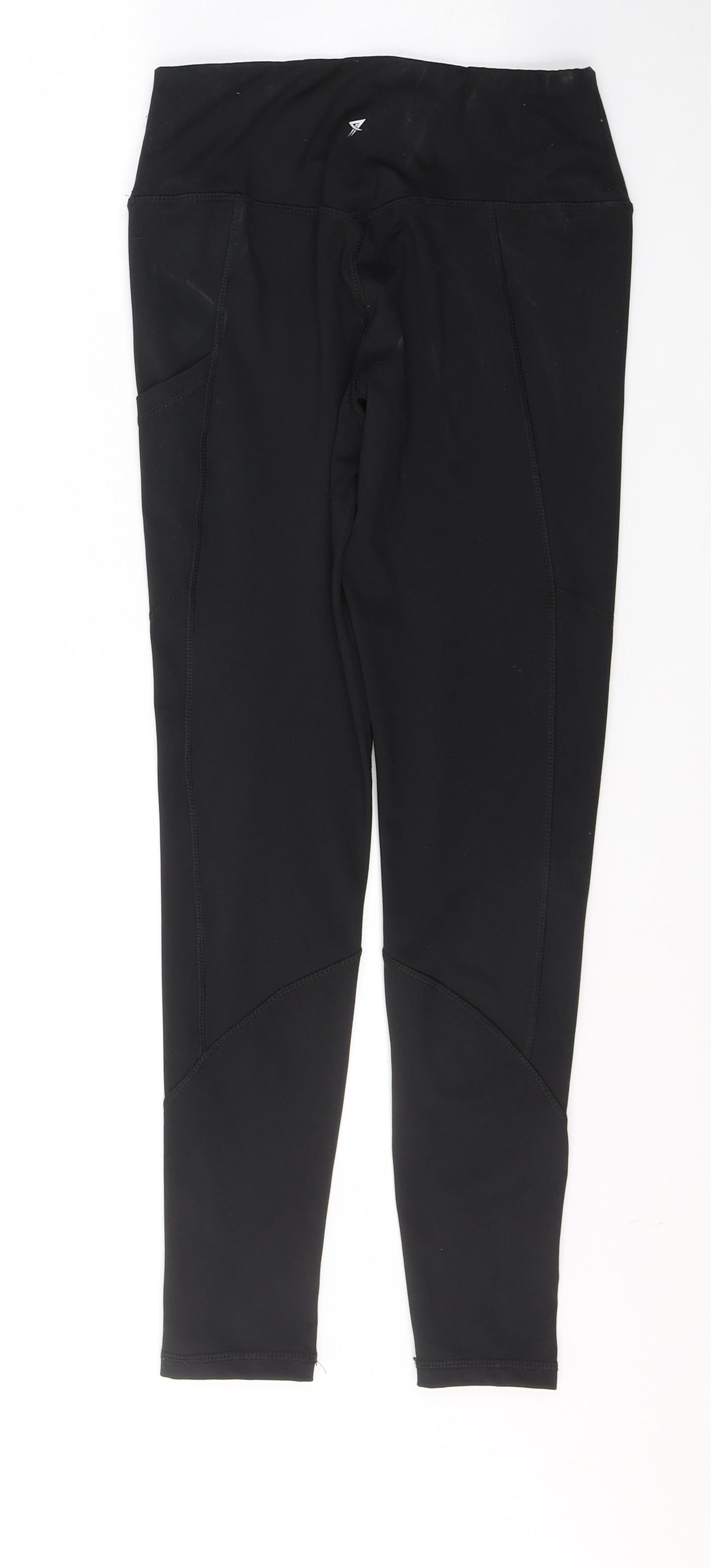 WORKOUT Womens Black  Polyester Pedal Pusher Leggings Size XS L27 in Regular Pullover