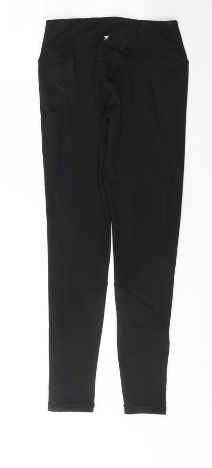 WORKOUT Womens Black  Polyester Pedal Pusher Leggings Size XS L27 in Regular Pullover