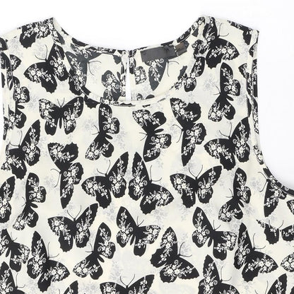 Womens UK Size 14 Kushi Ivory Basic Blouse