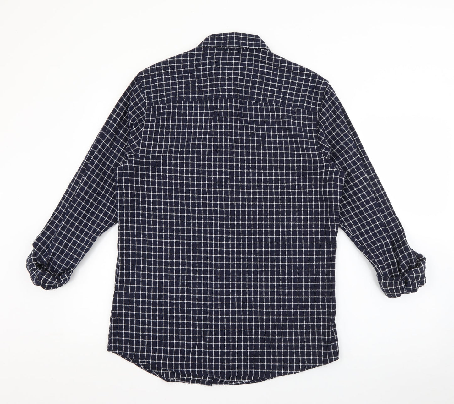 Mens UK Size M Nigel Hall Blue  Button-Up Long Sleeve Casual Shirt