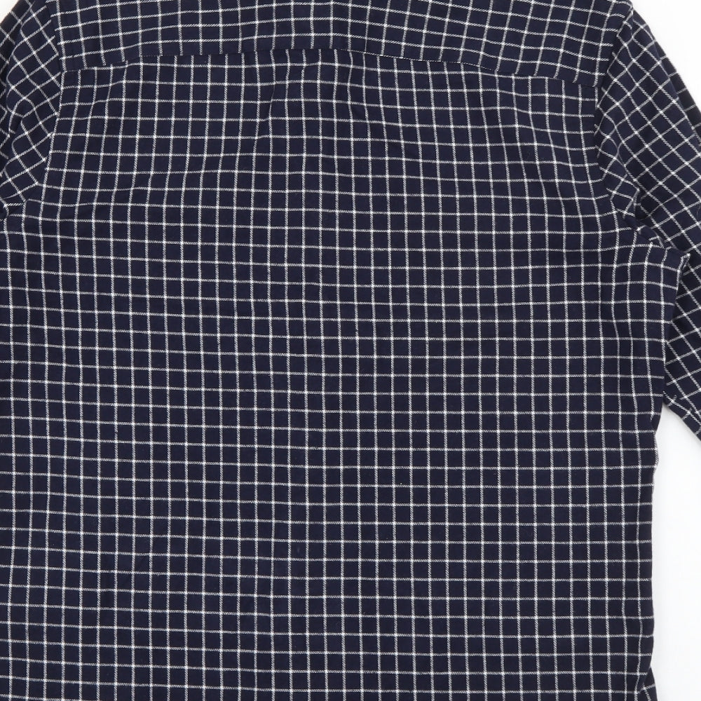 Mens UK Size M Nigel Hall Blue  Button-Up Long Sleeve Casual Shirt