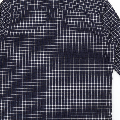 Mens UK Size M Nigel Hall Blue  Button-Up Long Sleeve Casual Shirt