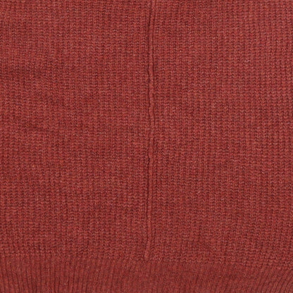 If it were me Womens Red V-Neck  Cotton Pullover Jumper Size L