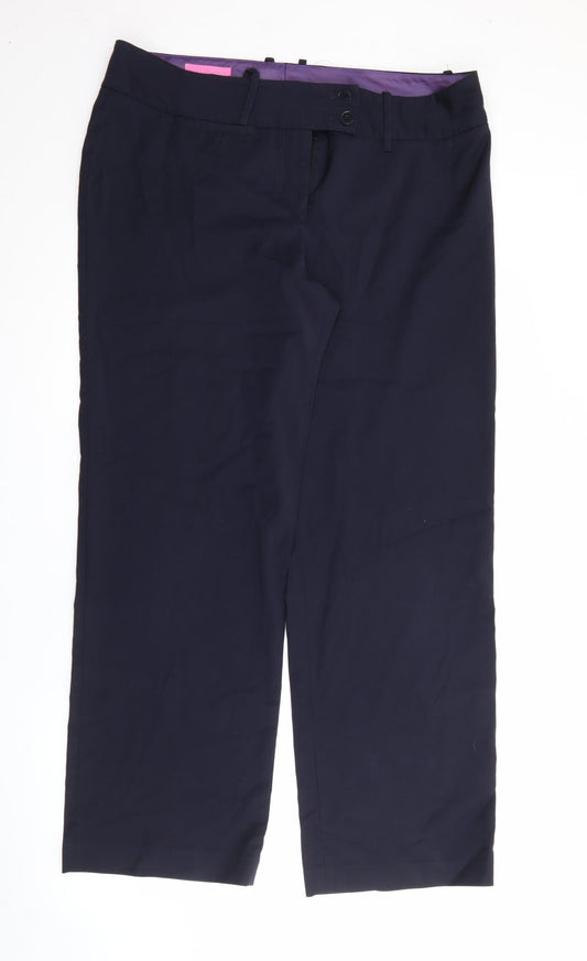 Brook Taverner Womens Black  Polyester Trousers  Size 18 L29 in Regular