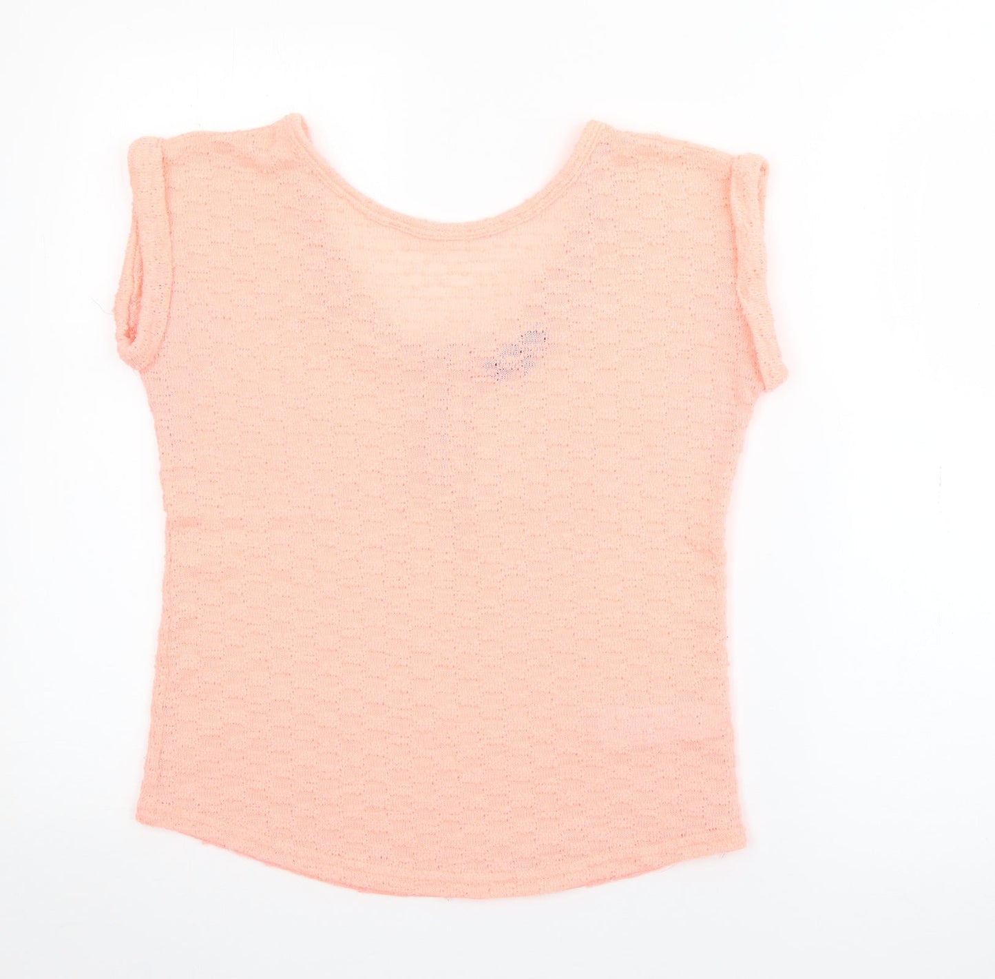 Womens UK Size 8 New Look Pink Basic T-Shirt