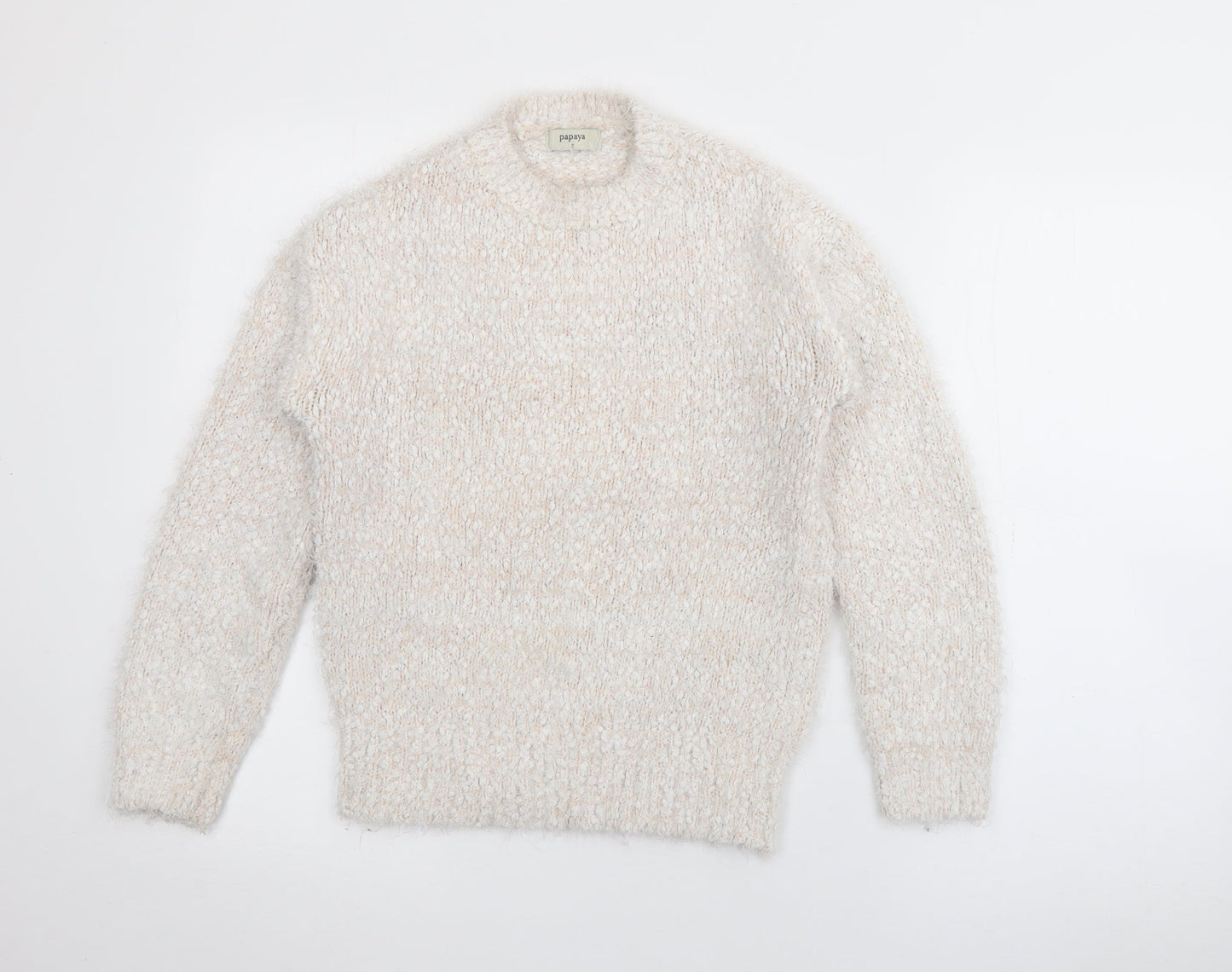 Womens UK Size S Papaya Ivory Pullover Jumper