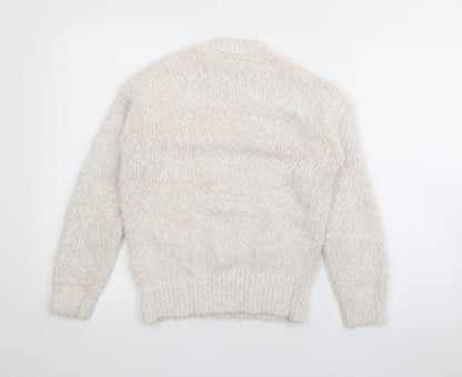Womens UK Size S Papaya Ivory Pullover Jumper
