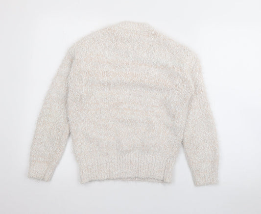 Womens UK Size S Papaya Ivory Pullover Jumper