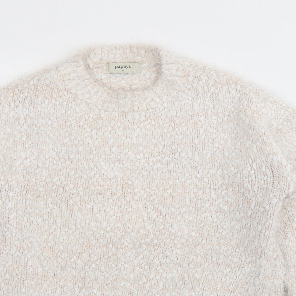 Womens UK Size S Papaya Ivory Pullover Jumper