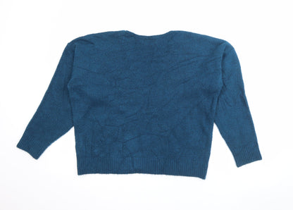 Womens UK Size 12 Marks and Spencer Blue Pullover Jumper