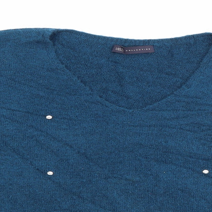 Womens UK Size 12 Marks and Spencer Blue Pullover Jumper