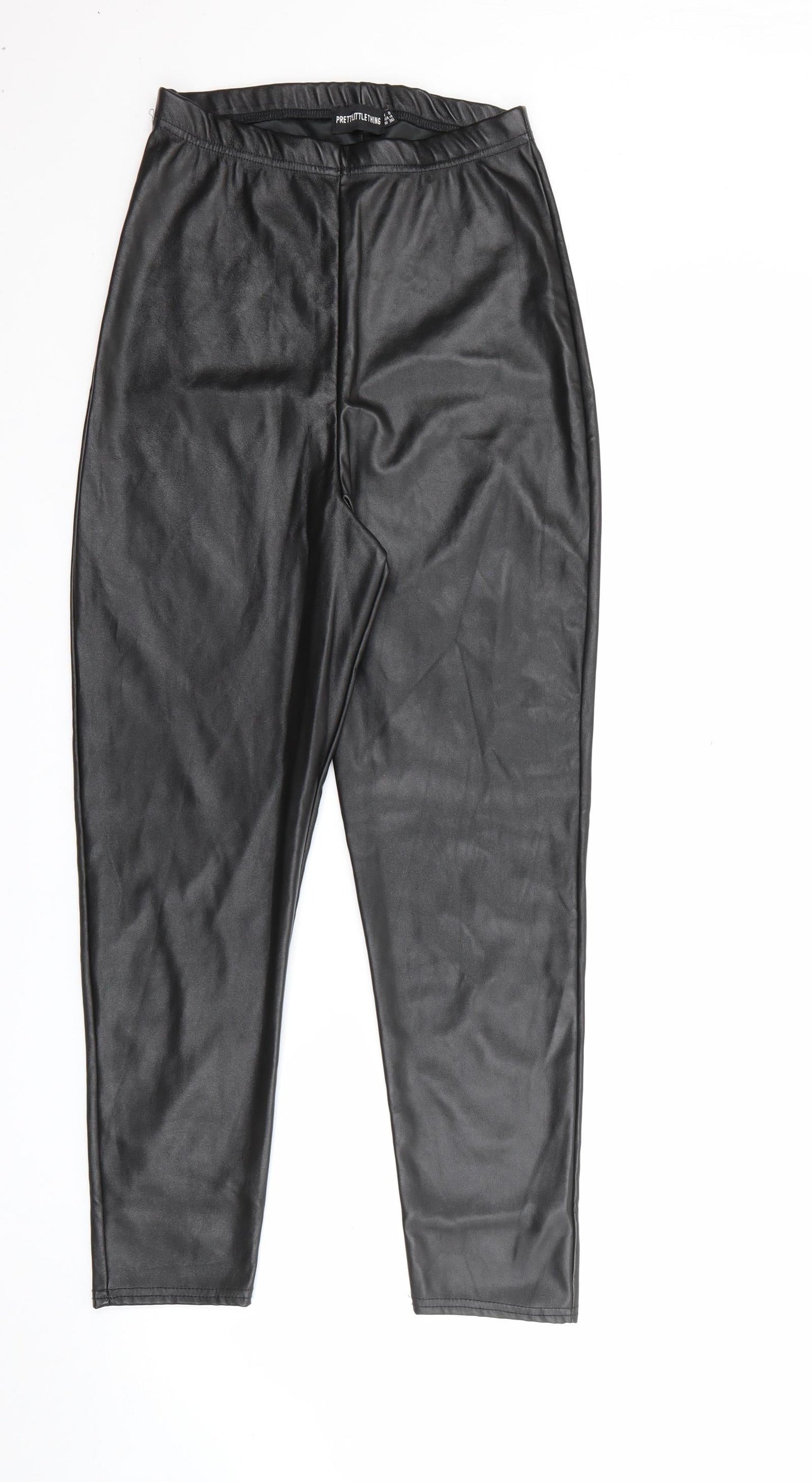 Womens UK Size 8 PRETTYLITTLETHING  Pedal Pusher Black Leggings