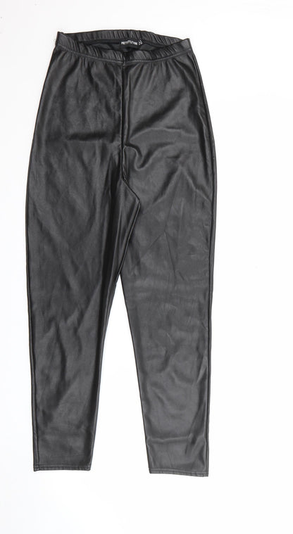 Womens UK Size 8 PRETTYLITTLETHING  Pedal Pusher Black Leggings