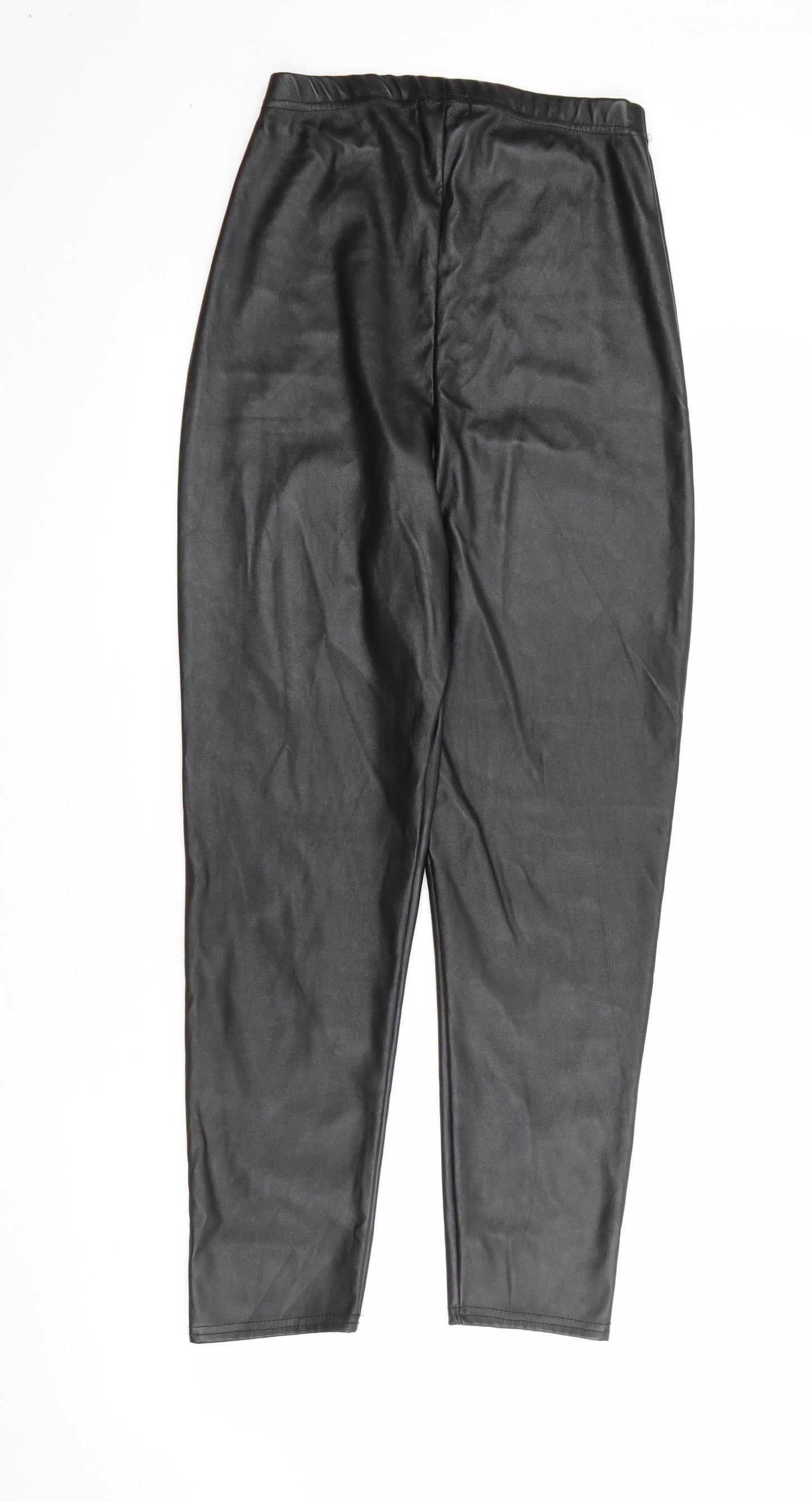 Womens UK Size 8 PRETTYLITTLETHING  Pedal Pusher Black Leggings