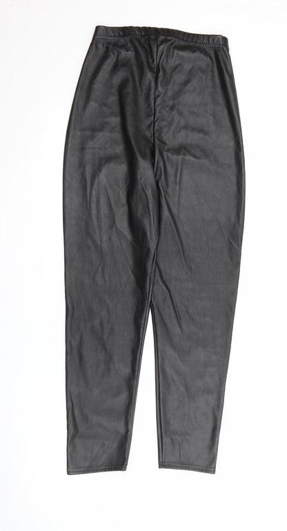Womens UK Size 8 PRETTYLITTLETHING  Pedal Pusher Black Leggings