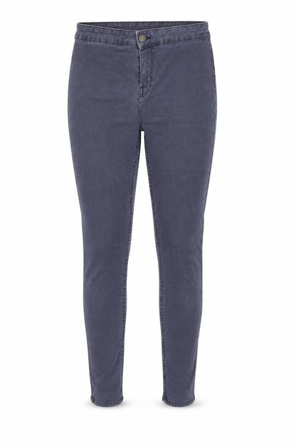 Front view of New Look women’s blue polyester skinny jeans, size UK 10, 28-inch leg regular