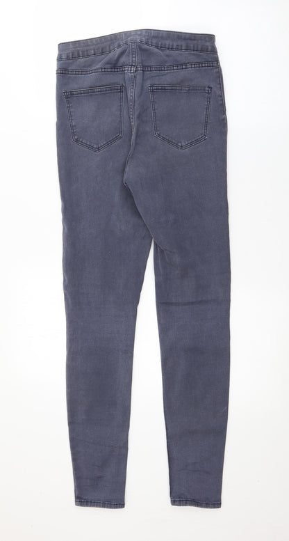 New Look Womens Blue  Polyester Skinny Jeans Size 10 L28 in Regular