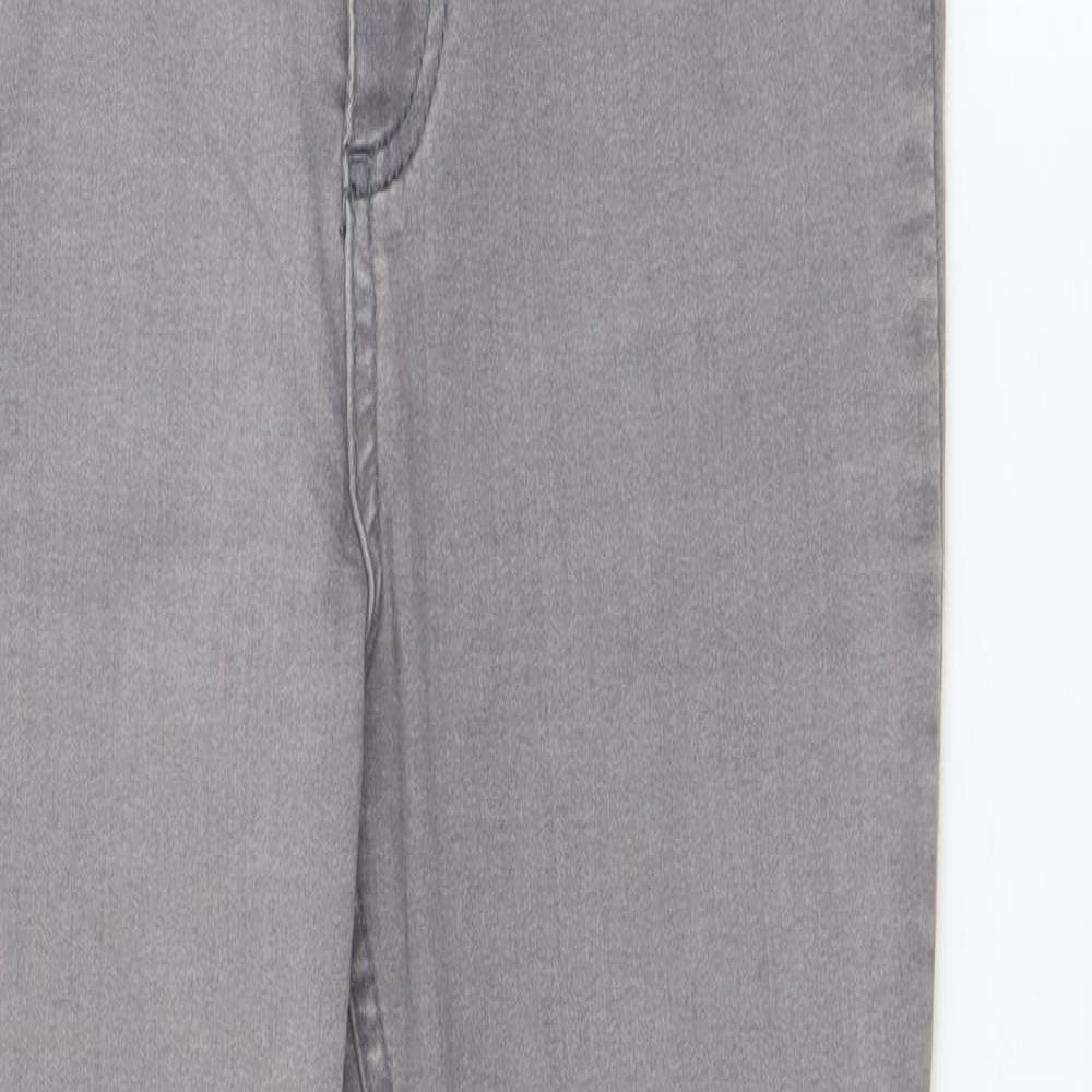 New Look Womens Grey  Cotton Skinny Jeans Size 10 L27 in Regular