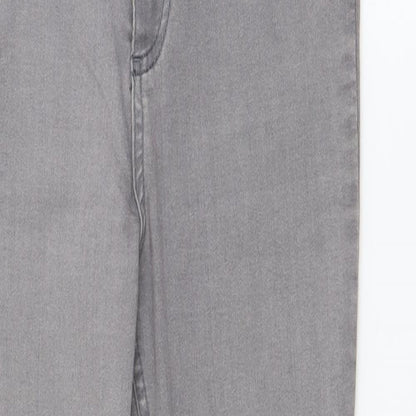 New Look Womens Grey  Cotton Skinny Jeans Size 10 L27 in Regular
